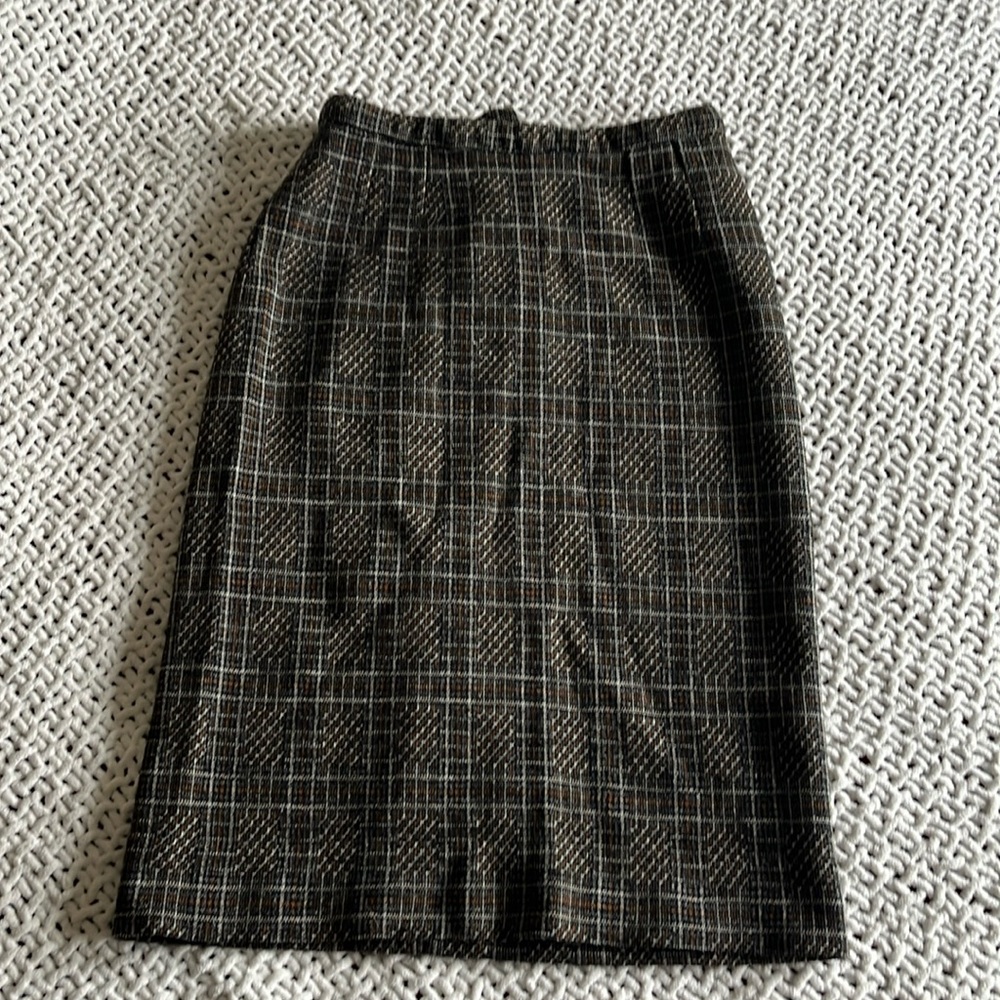 Vintage Plaid wool skirt from Holland